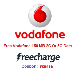 India Desire : Freecharge Free Vodafone 150 MB 2G Or 3G Data On Minimum Recharge Of Rs 100 [FCDATA]